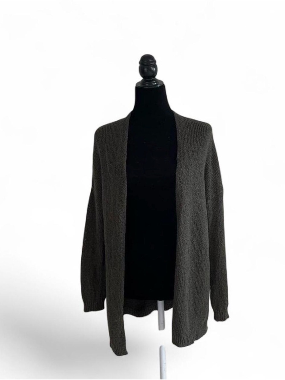 Mossimo Supply Co. Open-Front Dark Green Knit Cardigan